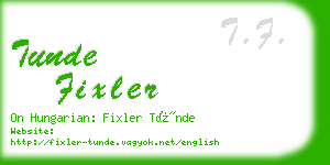 tunde fixler business card